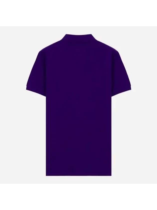 Men's Pony Slim Fit Short Sleeve Polo Shirt Purple - POLO RALPH LAUREN - BALAAN 5