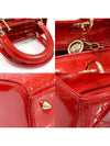 VRN44551 Red Patent Cannage Stitch Lady Medium 2WAY - DIOR - BALAAN 6