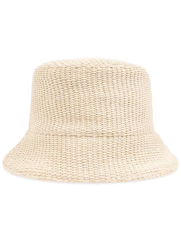 Embroidered Logo Cotton Bucket Hat Beige - MARNI - BALAAN 4