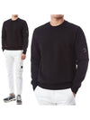 Diagonal Raised Fleece Sweatshirt Black - CP COMPANY - BALAAN 2