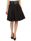 Stretch Belt A-Line Skirt Black - ALAIA - BALAAN 8