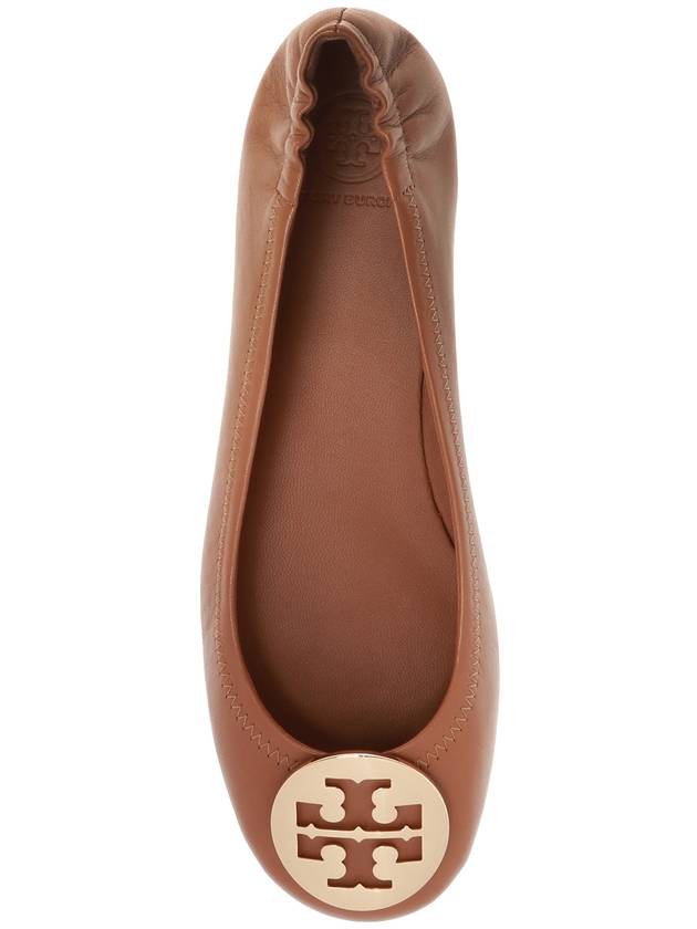 Tory Burch Leather Ballet Flats With Logo, Women's, Brown - TORY BURCH - BALAAN 6