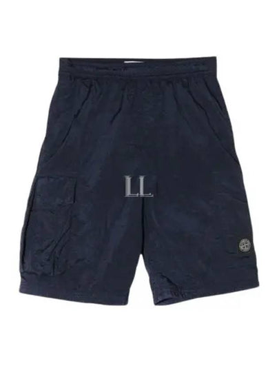 Wappen Patch Pocket Nylon Shorts Navy - STONE ISLAND - BALAAN 2