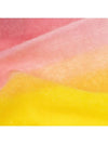 logo label mohair fringe muffler pink yellow - GANNI - BALAAN.