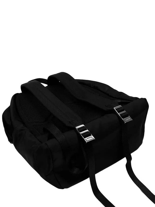 Triangle Logo Nylon Backpack Black - PRADA - BALAAN 9