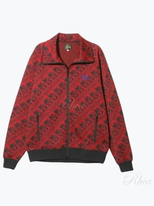 OT224 B Red Poly Jacquard Track Men s Jacket - NEEDLES - BALAAN 2