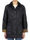 Beadnell Wax Zip-up Jacket Dark Navy - BARBOUR - BALAAN 2