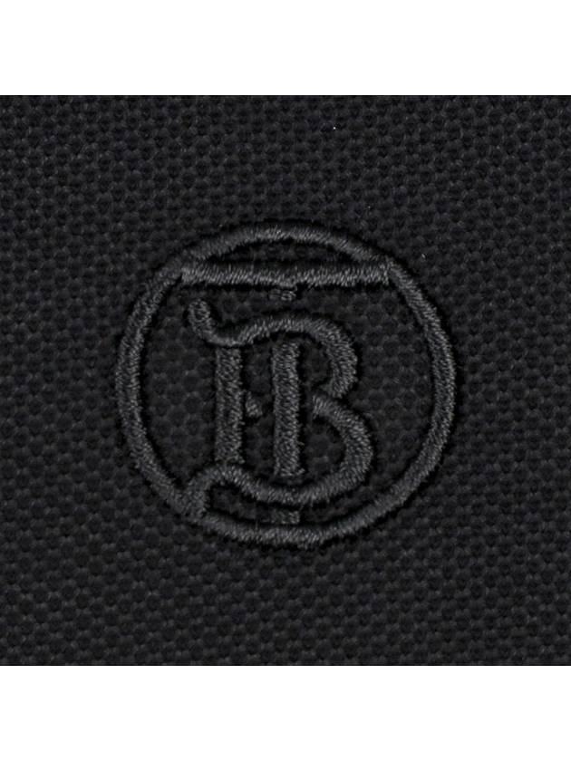 Men's Embroidered Logo Cotton Polo Shirt Black - BURBERRY - BALAAN 7