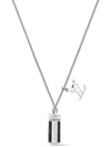 Men's Monogram Eclipse Charms Necklace Silver - LOUIS VUITTON - BALAAN 4