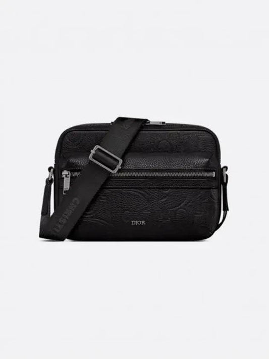 Rider 2.0 Zipped Grained Kapskin Messenger Bag Black - DIOR - BALAAN 2