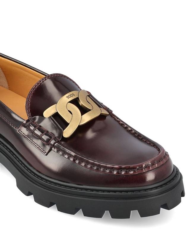 Women's Kate Metal Chain Leather Loafer Brown - TOD'S - BALAAN 5