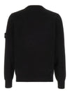 Crewneck Soft Cotton Knit Top Black - STONE ISLAND - BALAAN 3