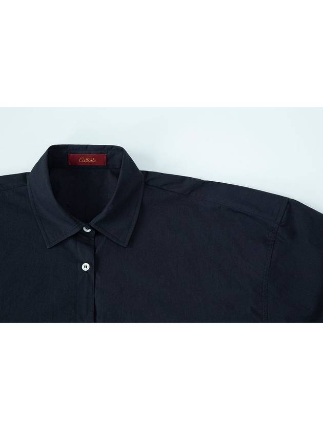 Cotton Overfit Shirt Navy C3WBL72NY - CALLAITE - BALAAN 6