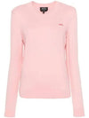 Embroidered Logo Knit Top Pink - A.P.C. - BALAAN 2