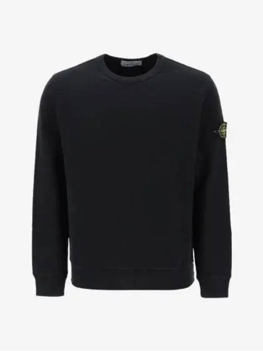 Wappen Patch Garment Dyed Sweatshirt Black - STONE ISLAND - BALAAN 2