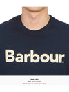 Men's Logo Print Short Sleeve T-Shirt Navy - BARBOUR - BALAAN 6