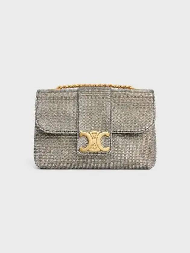 Mini Victoire Glitter Textile Cross Bag Gold - CELINE - BALAAN 2