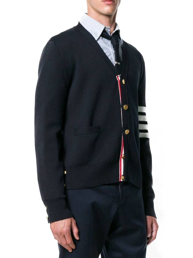 Milano Stitch 4 Bar Cardigan Navy - THOM BROWNE - BALAAN 4