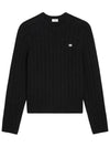 Triomphe logo cashmere knit top black - CELINE - BALAAN 1