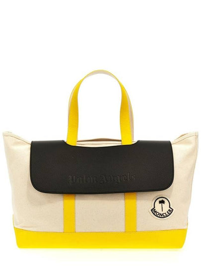 Logo Patch Canvas Tote Bag Beige - MONCLER - BALAAN 2