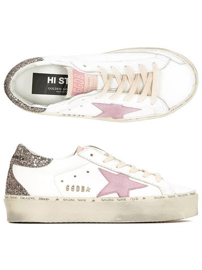 High Pink Star Glitter Low Top Sneakers White - GOLDEN GOOSE - BALAAN 2