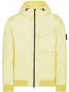 Wappen Patch Nylon Crinklips Hooded Jacket Yellow - STONE ISLAND - BALAAN 2