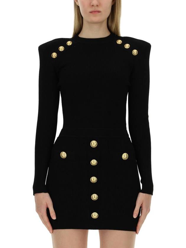 Balmain Jersey With Iconic Buttons - BALMAIN - BALAAN 1