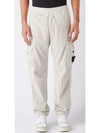 Corduroy Cotton Cargo Straight Pants Plaster - STONE ISLAND - BALAAN 4