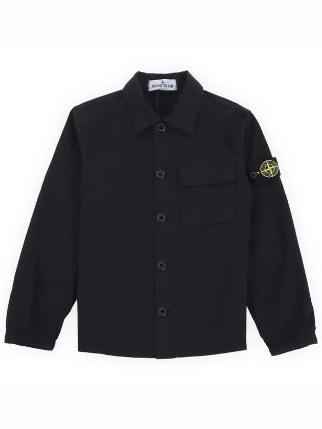 Stone Kids Waffen Patch Front Pocket Shirt Jacket Navy 781610511 V0020 10A12A - STONE ISLAND - BALAAN 2