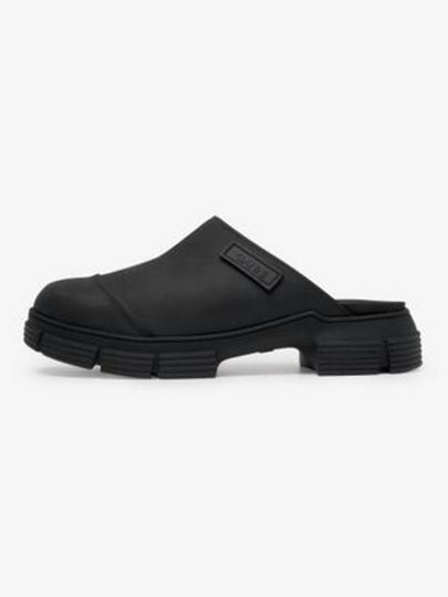 Recycled Rubber City Mule Black - GANNI - BALAAN 2