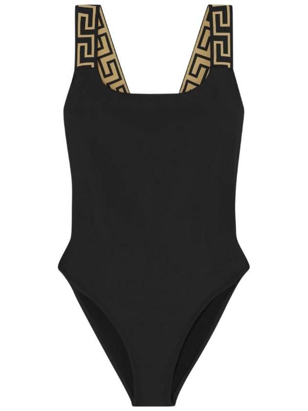 Greca Border One Piece Swimsuit Black - VERSACE - BALAAN 1