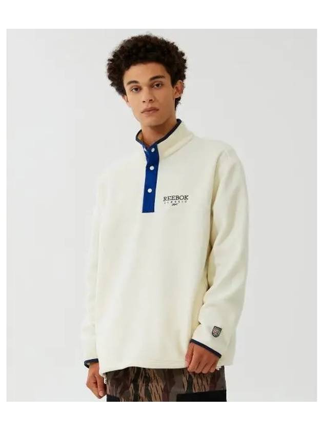 Fleece half zip up ivory - REEBOK - BALAAN 1