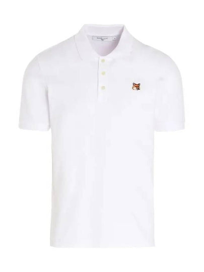 Fox Head Patch Classic Polo Shirt White - MAISON KITSUNE - BALAAN 2