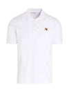 Fox Head Patch Classic Polo Shirt White - MAISON KITSUNE - BALAAN 3