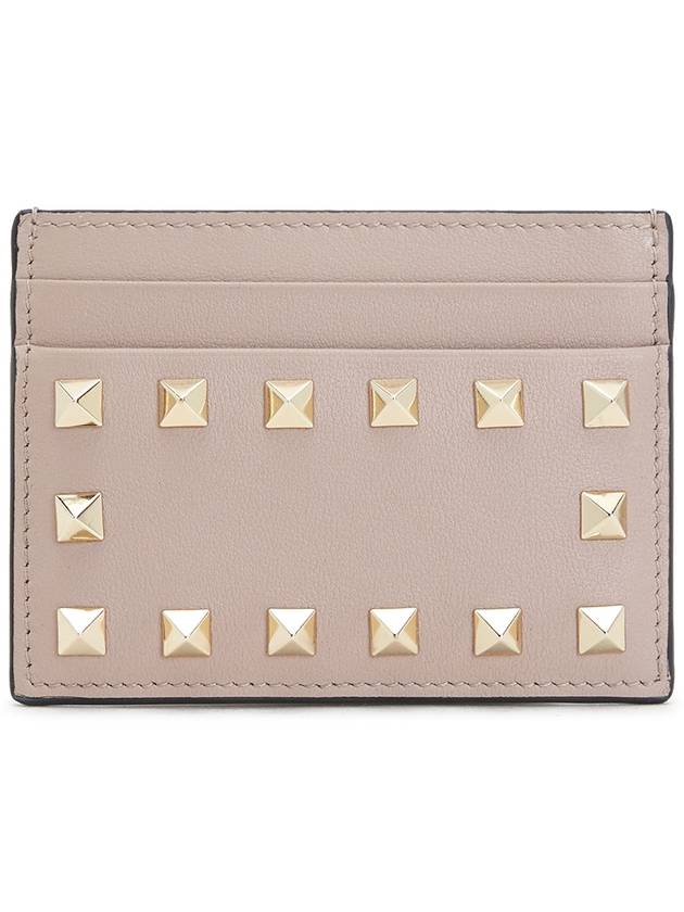 Rockstud Card Wallet Pink - VALENTINO - BALAAN 1