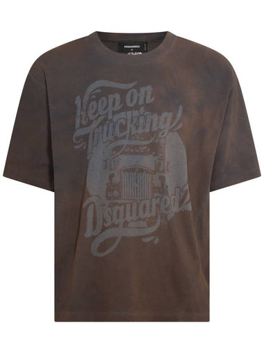 23 fw Brown Cotton T-Shirt S74GD1183S21600144 B0480428709 - DSQUARED2 - BALAAN 1