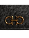 Gancini Compact Half Wallet Black - SALVATORE FERRAGAMO - BALAAN 9