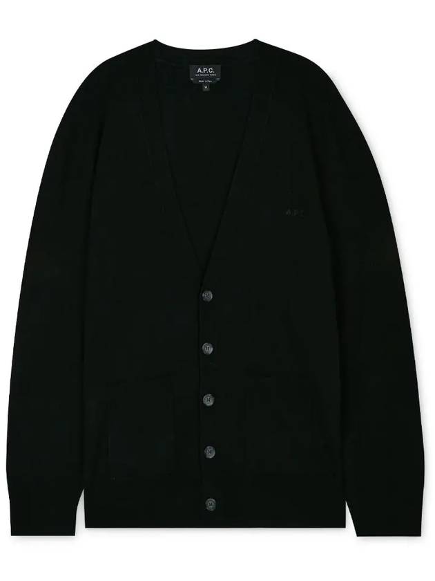 Men's Theo Wool Cardigan Black - A.P.C. - BALAAN 4