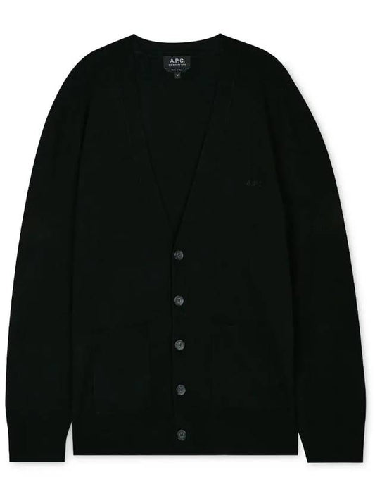 Men's Theo Wool Cardigan Black - A.P.C. - BALAAN 2