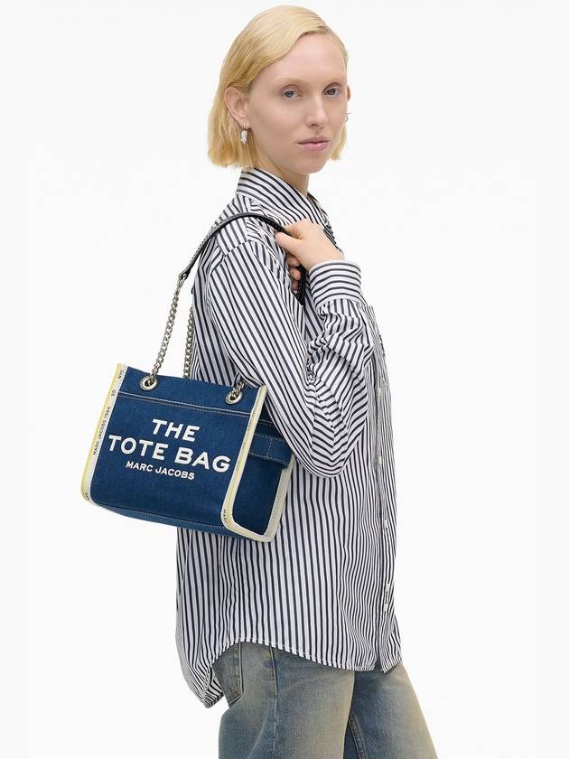 Denim Chain The Small Tote Dark Wash 2F4HTT029H05 473 - MARC JACOBS - BALAAN 7