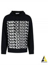 Intarsia Logo Wool Hoodie Black - JW ANDERSON - BALAAN 2