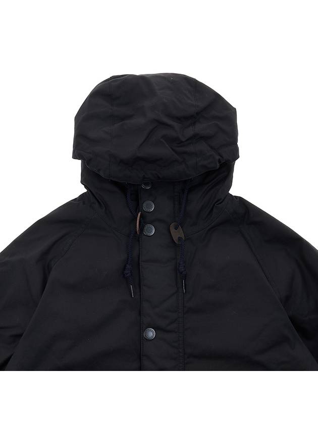 Hooded Beaufort Wax Jacket Navy - BARBOUR - BALAAN 4