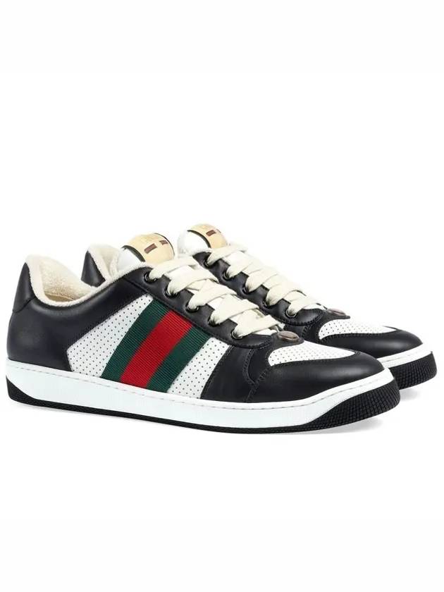 Men's Screener Low Top Sneakers Black - GUCCI - BALAAN 3