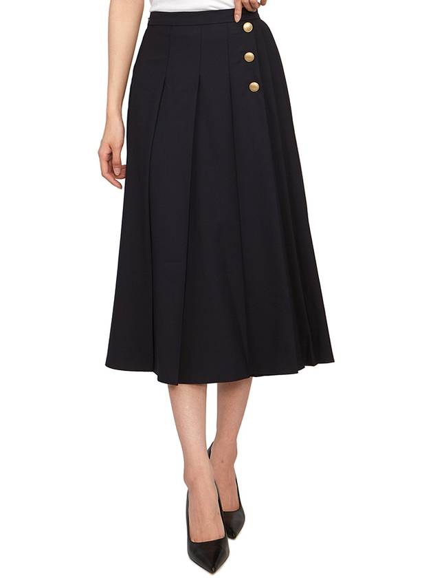 Renna Pleated Skirt Black - MAX MARA - BALAAN 8