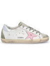 Women's Superstar Silver Heel Tab Pink Star Low Top Sneakers White - GOLDEN GOOSE - BALAAN 3