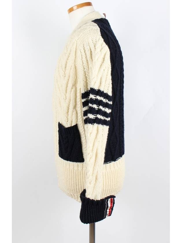 Aran Cable Funmix Cardigan 5 - THOM BROWNE - BALAAN 3