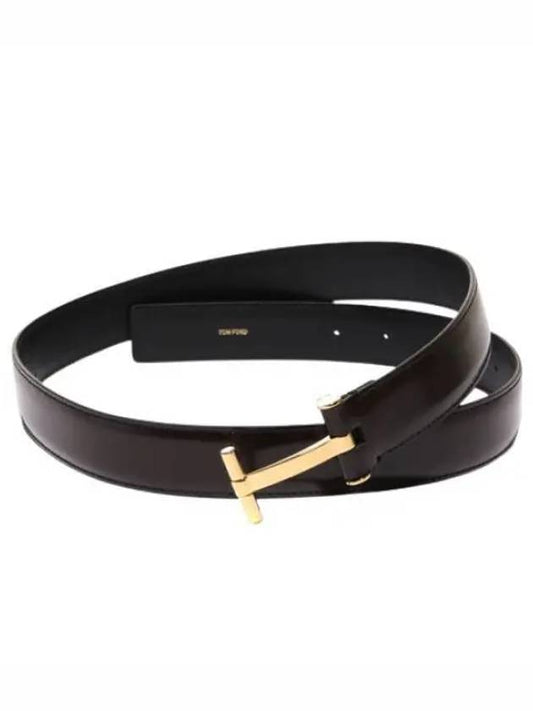 Coffee T Buckle Belt Brown - TOM FORD - BALAAN 2