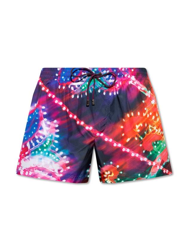 Men's Luminari Print Swim Shorts Pink Navy - DOLCE&GABBANA - BALAAN 1