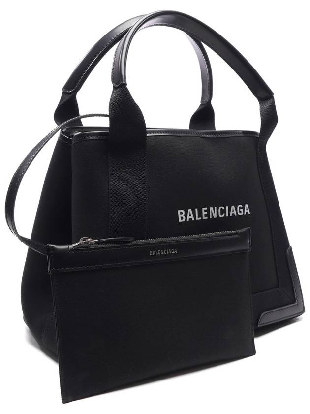 Cabas Logo Canvas Small Tote Bag Black - BALENCIAGA - BALAAN 4