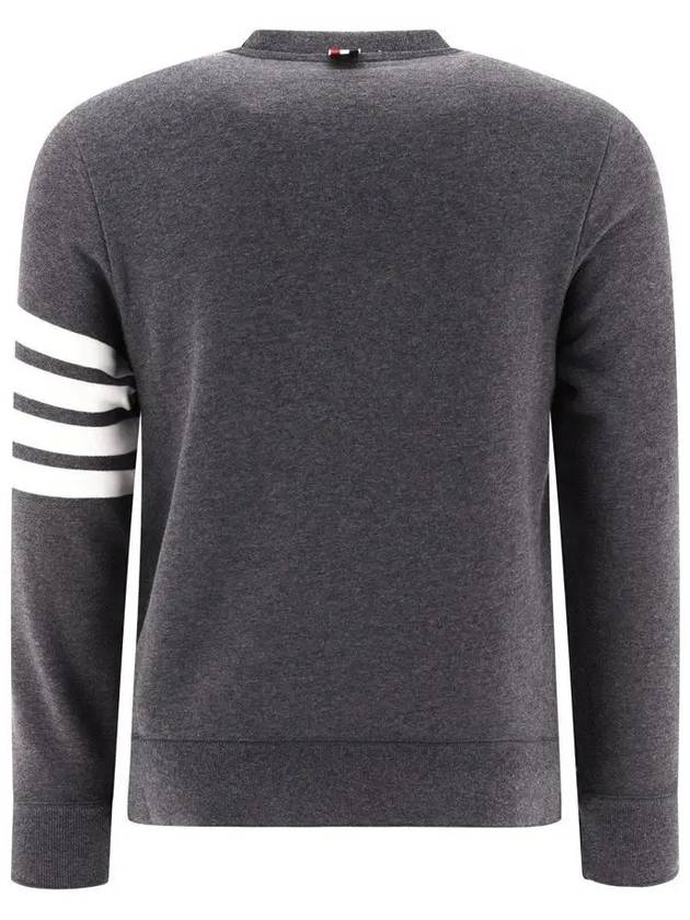 4 Bar Loopback Jersey Sweatshirt Dark Grey - THOM BROWNE - BALAAN 4